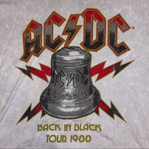 AC/DC Back in Black Tour 1980 “Hell’s Bells” acid wash t-shirt
